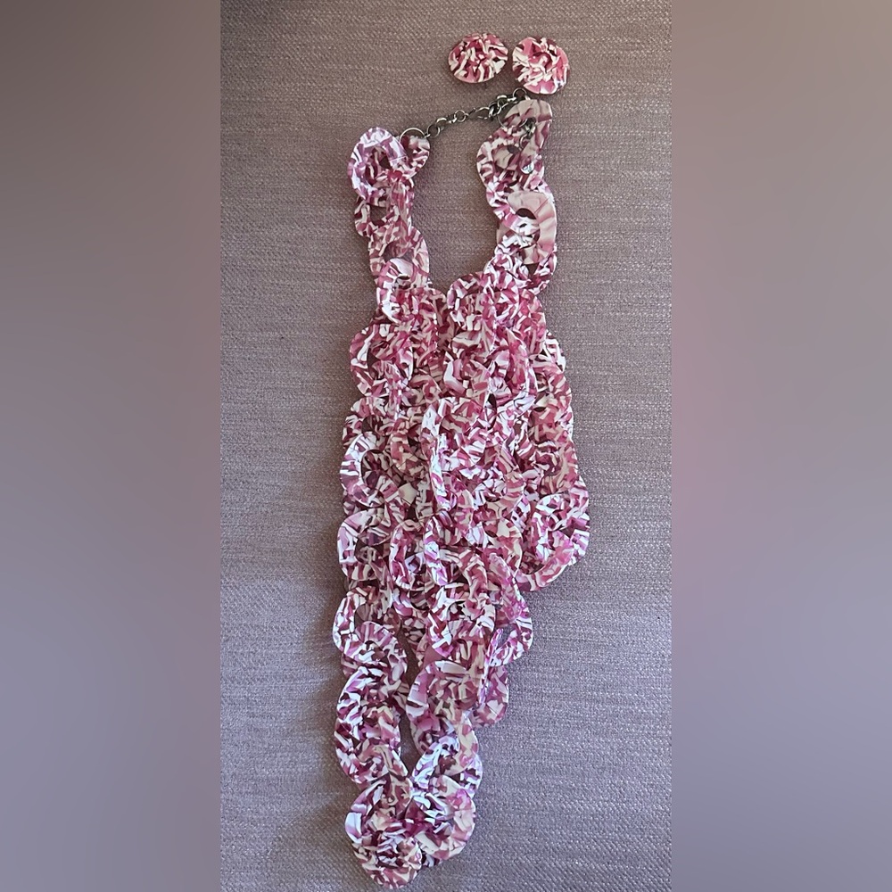 Sassy Jones Pink Floral Jewelry Set